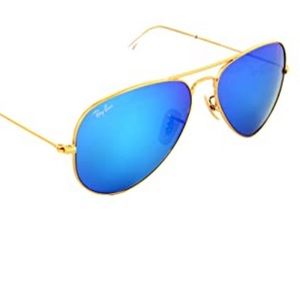 Ray Ban Aviators Blue Reflective